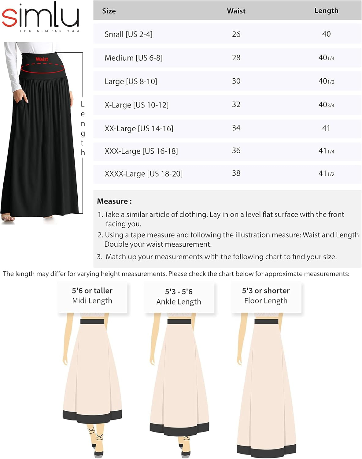 Maxi Skirts for Women Ankle Length Skirt Casual Long Skirt High Waisted Maxi Skirt Reg and plus Size Skirt Long Skirt
