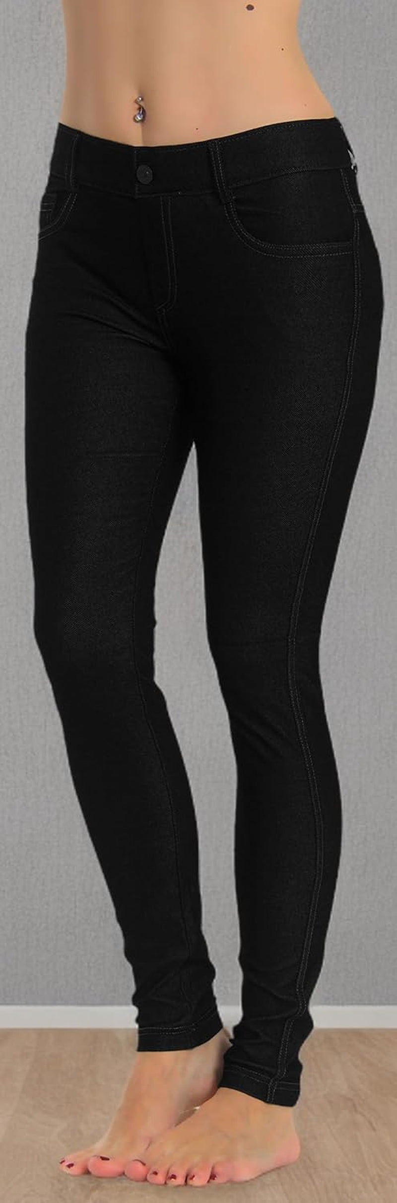 Women'S Jean Look Jeggings Tights Slimming Many Colors Spandex Leggings Pants Capri S-XXXL