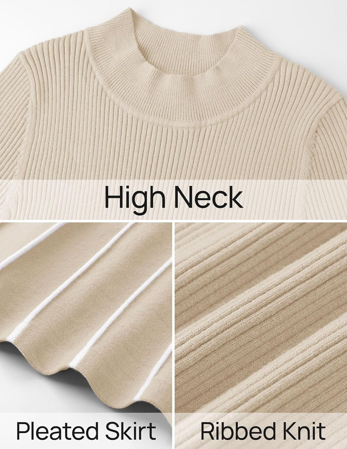 Womens 2025 Fall Turtleneck Long Sleeve Sweater Dress Tie Waist Casual Loose Ribbed Knit a Line Midi Dresses