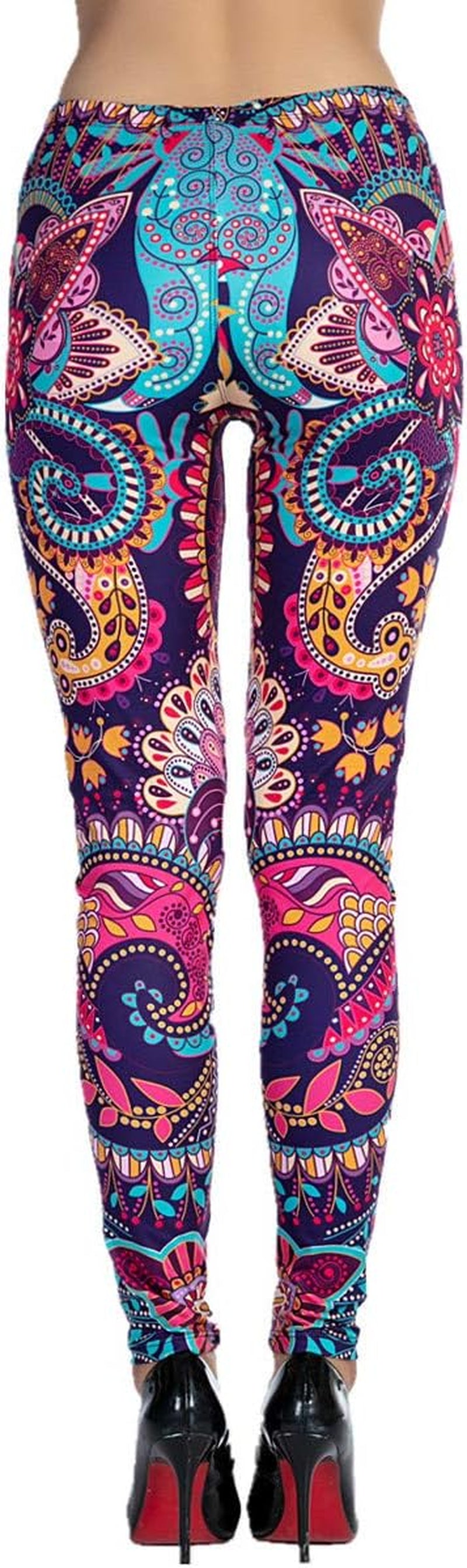 Printed Leggings Basic Workout Yoga Pants Buttery Smooth Womens Leggings