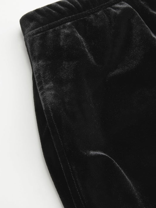 Womens Velvet Skirt A-Line Elastic Waist Casual Skirt