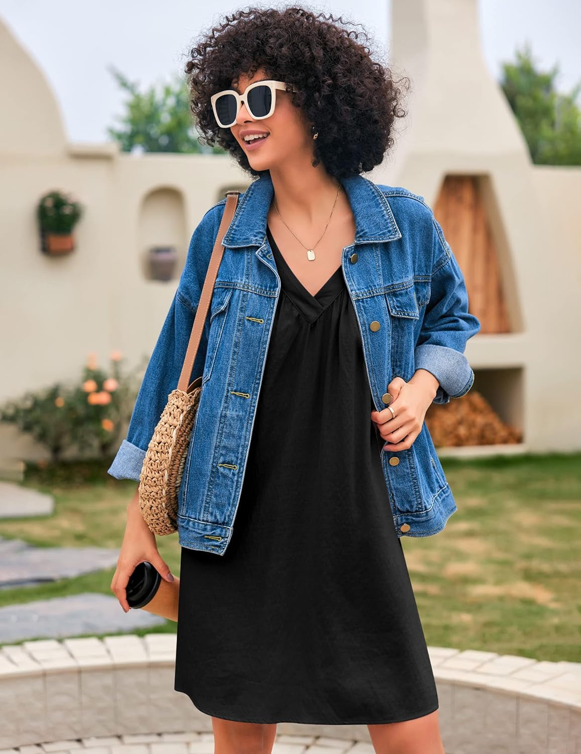 Nightgown for Women Sleeveless Sleepwear Lightweight Racerback Sleep Shirt Pleated V Neck Night Dress Short Chemise