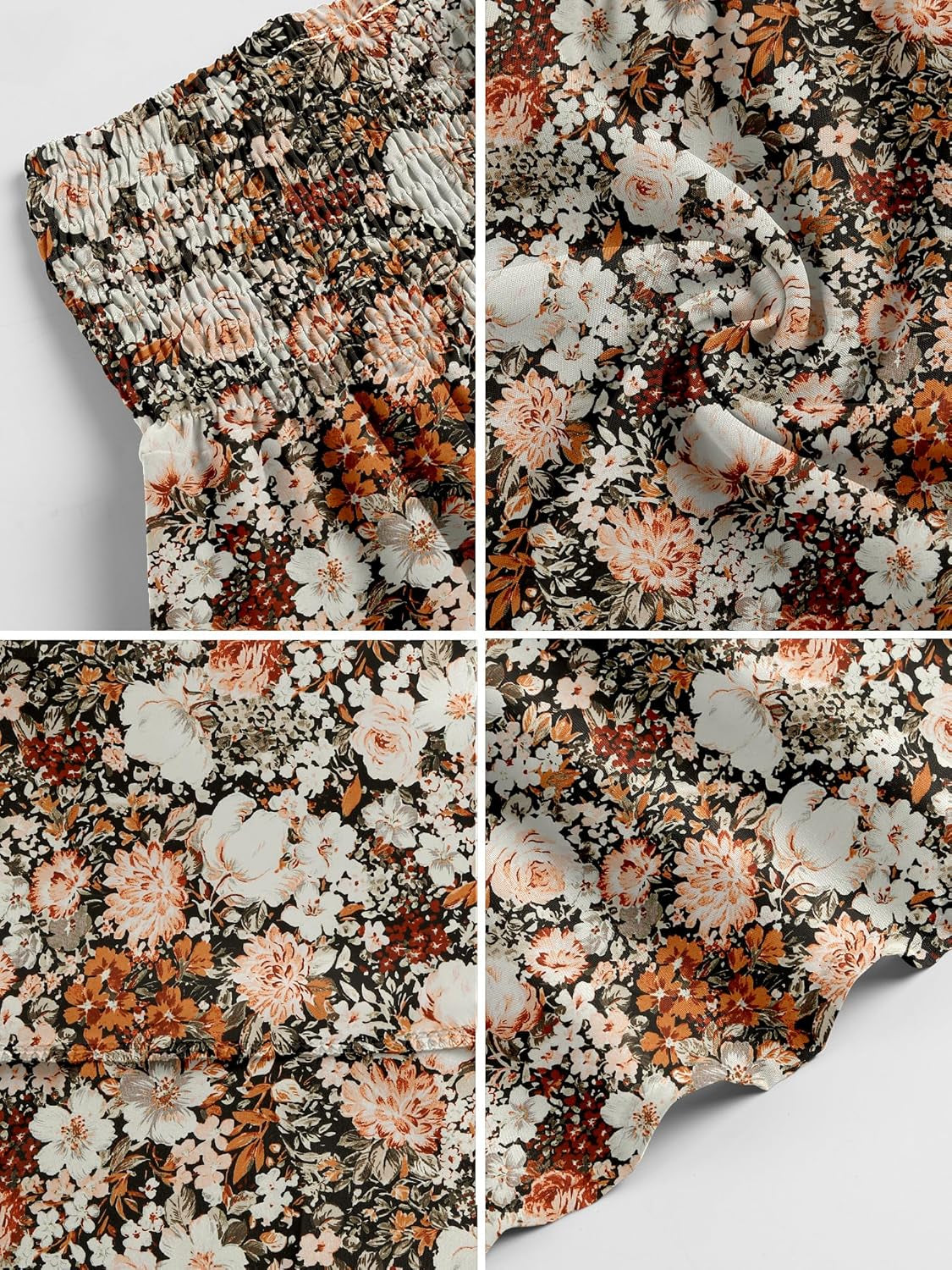 Womens Ruffle Maxi Skirts:High-Waist Elastic Pleated Long Skirt-Summer Casual Boho Flowy Skirts with Drawstring