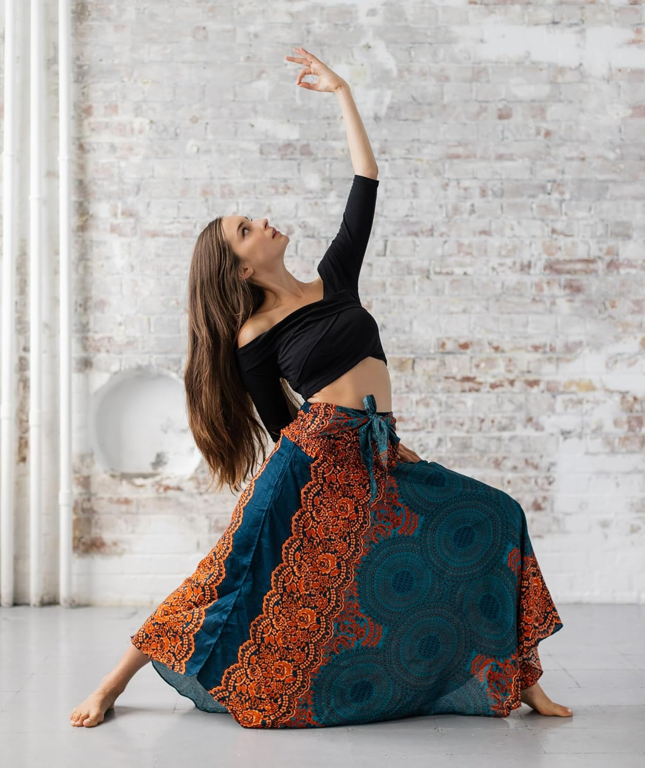 Long Skirts for Women Maxi Boho Skirt Floral Print