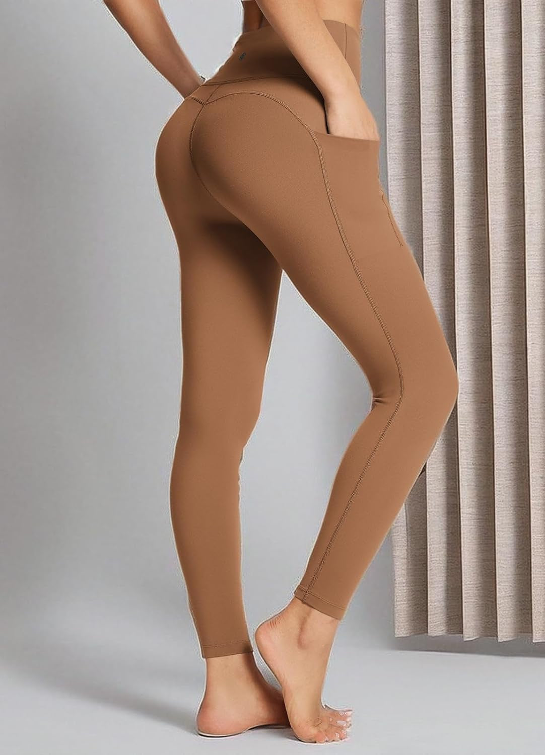 Women'S Leggings with Pockets Black Tummy Control Workout High Waisted Athletic 7/8 Ultra Soft Gym Yoga Ankle Pants