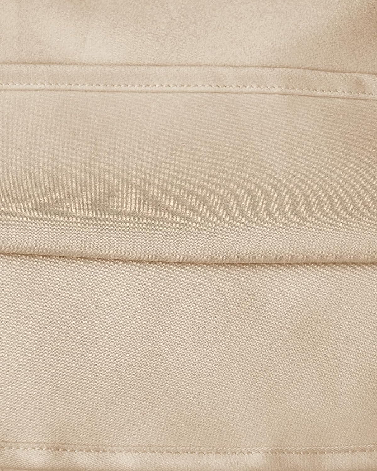 Women'S Satin High Waisted Maxi Skirts Hidden Elasticized Waistband a Line Long Skirt