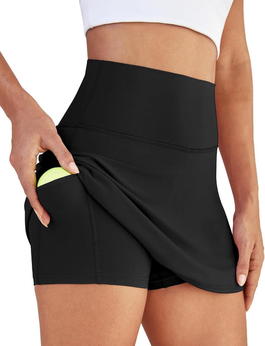 Womens Skort Tennis Skirt with Pocket Shorts Mini Golf Skirts High Waisted Athletic Skorts Summer Workout