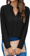 Women'S Dressy Casual Blouses Business Long Sleeve Shirts V Neck Work Tops Fall Fashion Outfits