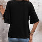 Womens Blouses Ruffle Sleeve Top V Neck Shirts Casual Outfit Bell Sleeve Cute Tee Spring Fall Summer Fashion Clothes