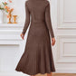 Women'S Wool Blend Tie Waist Pleated Fall Sweater Dress 2025