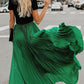 Women'S High Waist Flowy Pleated Chiffon Maxi Skirt