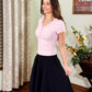Women'S 20" Knee Length Skirts with Pockets Casual Basic Midi Skirt Stretchy High Waisted Skater Flared Pleated