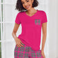 Womens Pajama Sets Short Sleeve Pajamas for Women Sets Soft Lounge Sets Casual V Neck Sleepwear PJS