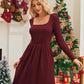 Women Fall 2025 Long Sleeve Sweater Dress Casual Knit Dresses with Pockets