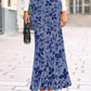 Womens Floral Mesh Maxi Skirt Elastic High Waisted Boho Elegant Mermaid 2025 Summer Fall Long Skirts for Women