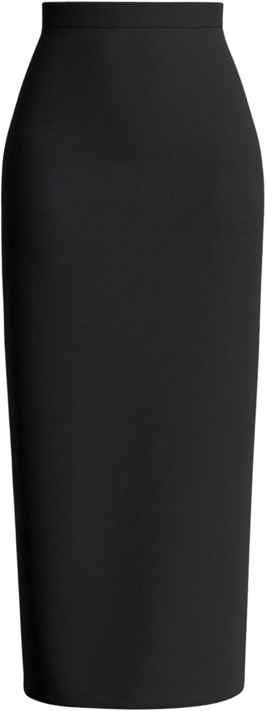 Women'S High Waist Long Pencil Skirt Work Slim Bodycon Skirts Party Club Night Out