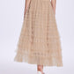 Tulle Maxi Skirts for Women, High Waist A-Line Flowy Elegant Party Wedding Guest Casual Skirt