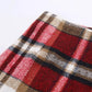 Womens Wool Plaid Mini Skirt Fall Winter High Waisted Bodycon Pencil Skirt