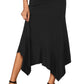 Women'S Flowy Handkerchief Hemline Midi Skirt