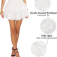 Women'S Cute High Waist Ruffle Mini Skirt Layered Ruffle Hem Flared Flowy Casual Swing Beach Mini Short Skirt