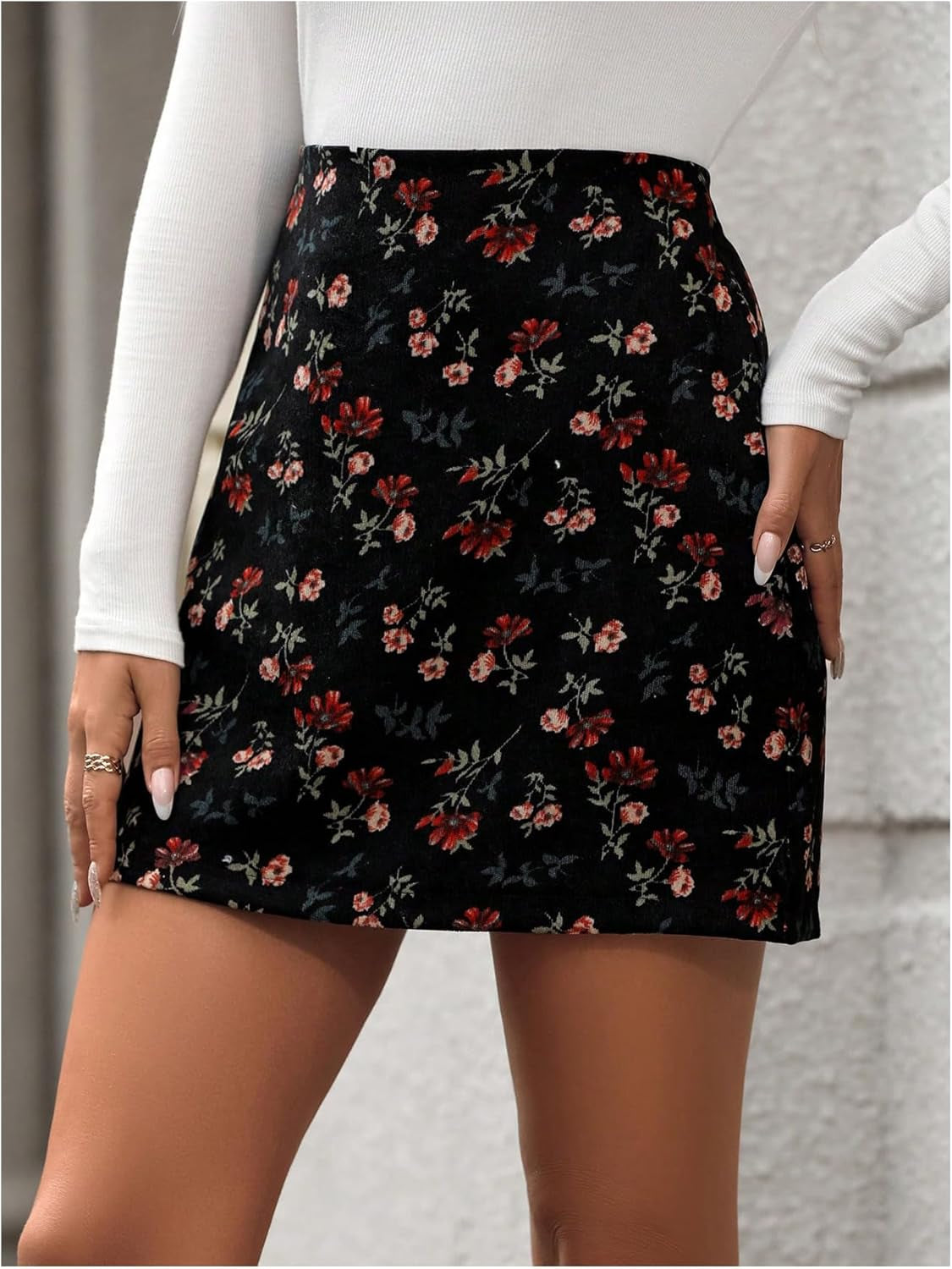 Women'S Floral a Line Skirt Vintage Boho Mini Skirts Fall Outfits