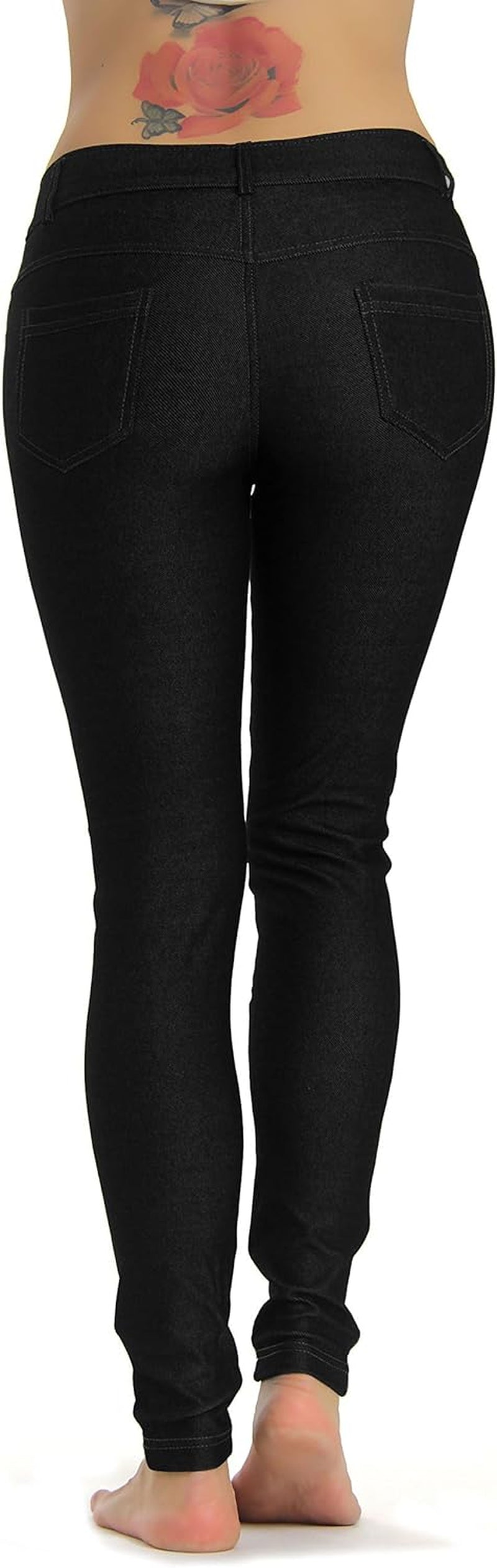 Women'S Jean Look Jeggings Tights Slimming Many Colors Spandex Leggings Pants Capri S-XXXL