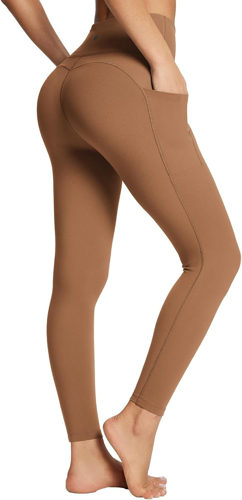 Women'S Leggings with Pockets Black Tummy Control Workout High Waisted Athletic 7/8 Ultra Soft Gym Yoga Ankle Pants