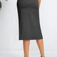 Women'S Stretch Office Fishtail Pencil Skirt High Waist Bodycon Midi Skirt with Slit