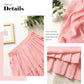 Womens Chiffon Maxi A-Line Skirts Elastic High Waist Ruffle Beach Long Flowy Skirt