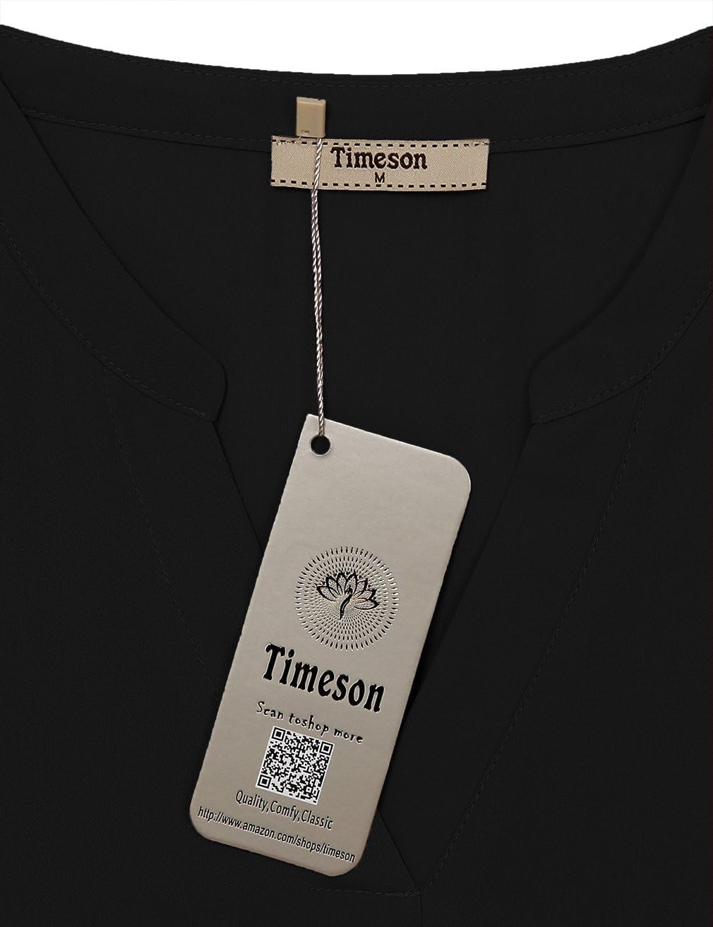 Women'S Casual Chiffon V Neck 3/4 Sleeve Blouse Tops