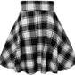 Gothic Plaid Mini Skirts for Women Short High Waist Plaid Skirts