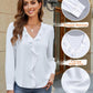Womens Dressy Casual Blouse Business Long Sleeve Tops Ruffle V Neck Work Shirt Fall Outfit 2025
