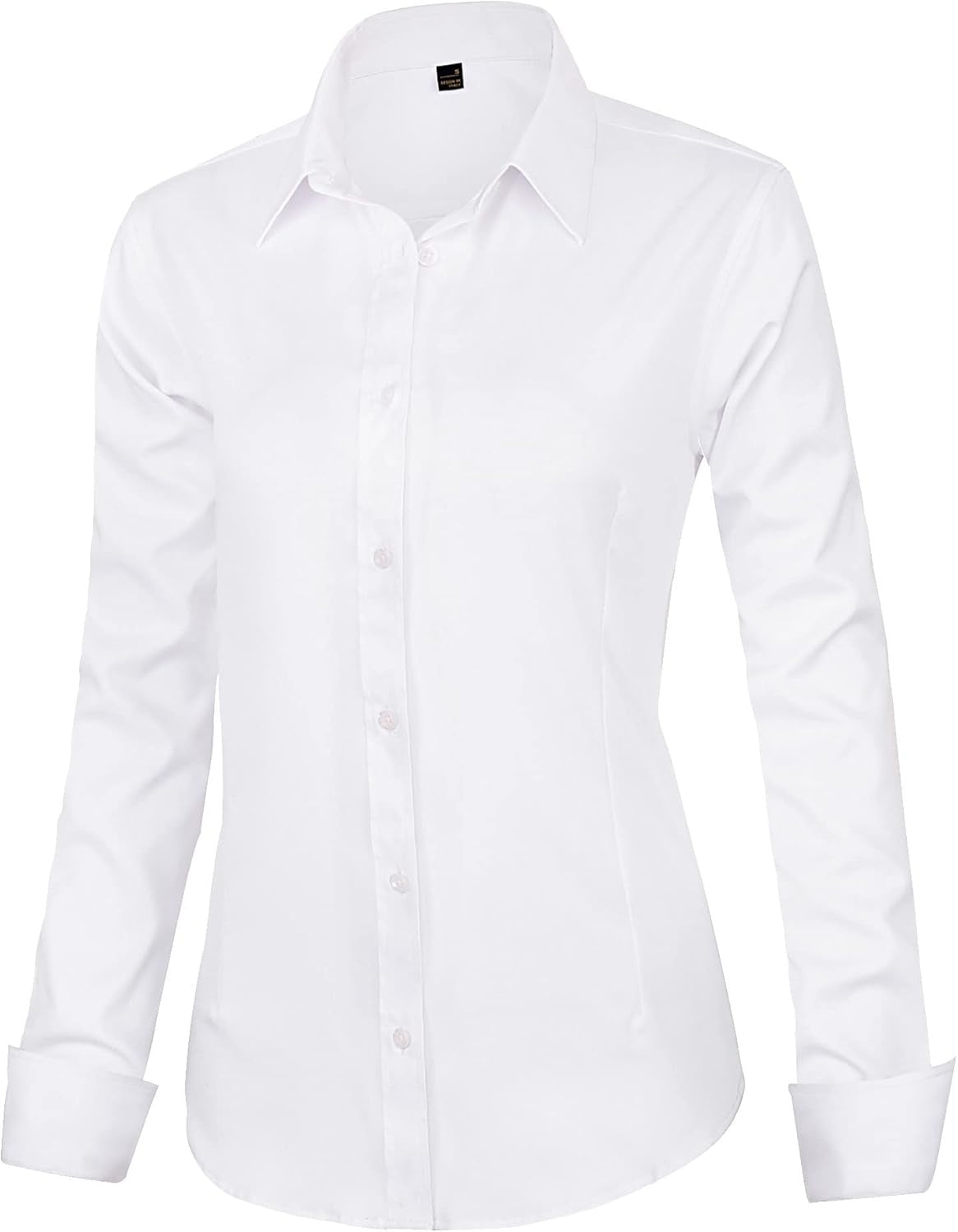 Womens Dress Shirts Long Sleeve Button down Shirt Wrinkle-Free Business Casual Blouse Office Work Tops