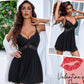 Women Chemise Night Gown Lace Modal Sleepwear V-Neck Full Slip Babydoll Lingerie Sexy Nightgowns