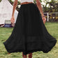 Women'S Western Boho Lace Ruffle Skirt Asymmetrical Country Cowgirl Skirts