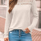 Womens Lace Long Sleeve Shirt Fall Top Fashion Dreesy Casual Tunic Sweaters Mesh Clothes Trendy Work Cute Outfits