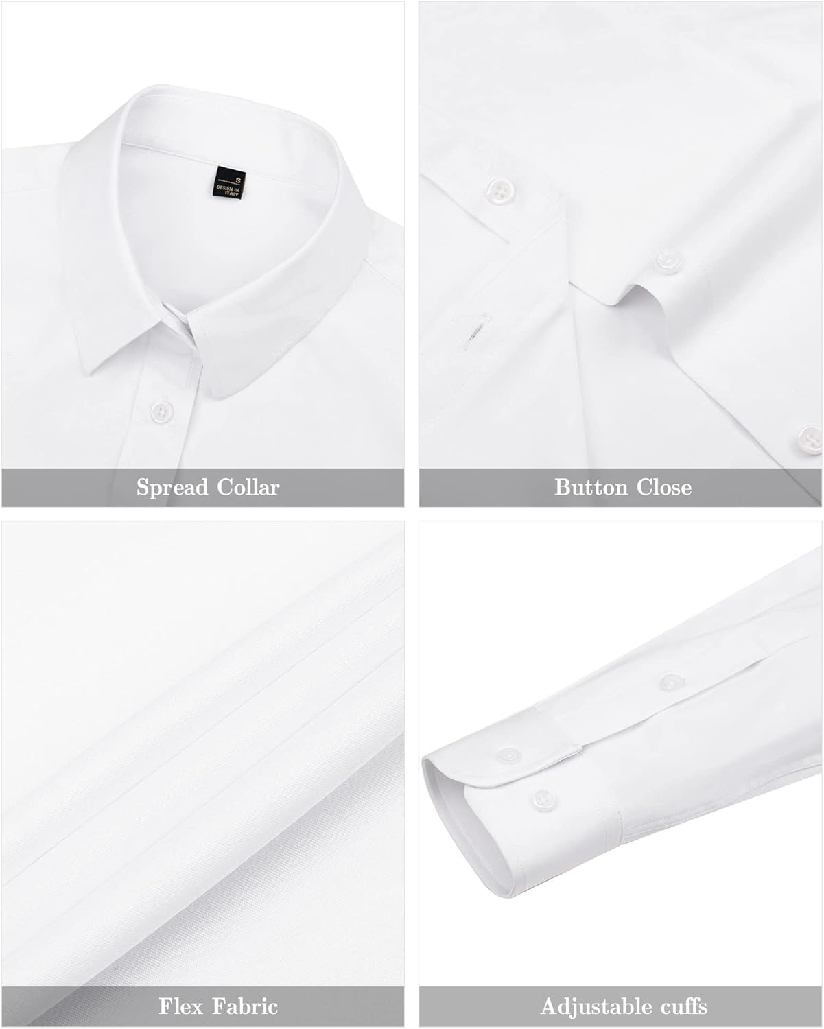 Womens Dress Shirts Long Sleeve Button down Shirt Wrinkle-Free Business Casual Blouse Office Work Tops
