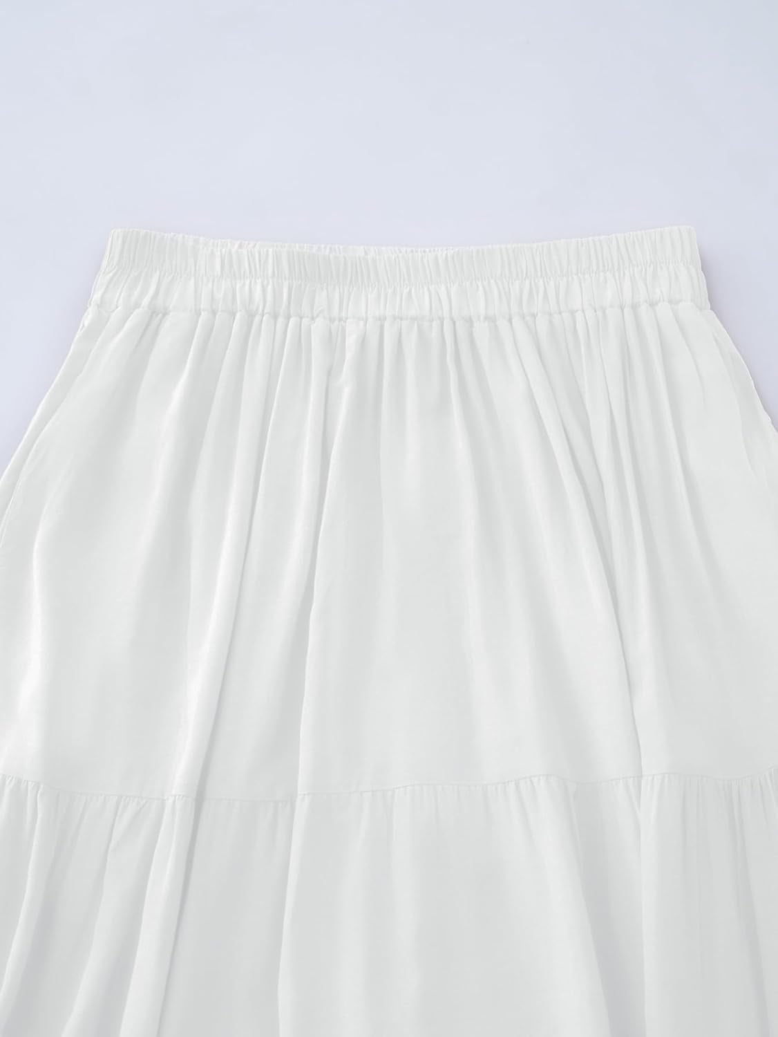 Women'S Summer Long Flowy Renaissance Skirt with Pockets - Boho High Waist A-Line Maxi Skirt