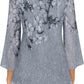 Women'S 3/4 Sleeve Floral Blouses Shirts Double Layers V Neck Dressy Tunics Tops