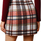 Plaid Mini Skirts for Women High Waist Fall Winter 2025 Bodycon Pencil A-Line Skirt