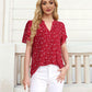 Womens Dressy Chiffon Blouses Summer Puff Petal Short Sleeve Shirts V Neck Casual Work Tops