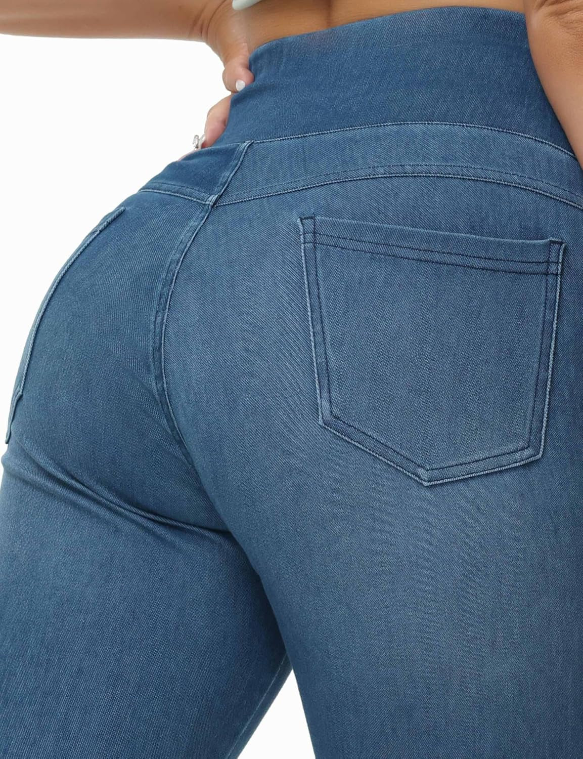 Women'S High Waisted Jeggings Pants Stretchy Tummy Control Skinny Jean Leggings with Pockets