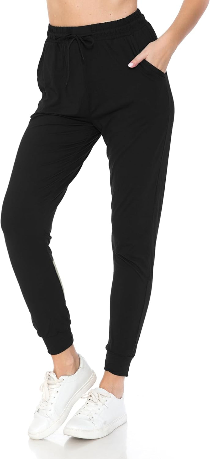 Women'S Jogger Track Cuff Sweatpants with Pockets for Yoga, Workout