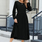 Long Sleeve Dresses for Women 2025 Fall Winter Casual Flowy A-Line Boho Midi Party Long Dress with Pockets