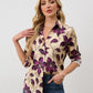 Wrinkle-Resistant Women Silky Button down Shirts 2025 Fashion Printed Long Sleeve Blouse Dressy Casual Tops