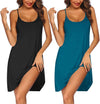 2 Pack Nightgown for Womens Nightshirt Sleepwear Sleep Tank Chemise Racerback Sleeveless Dress
