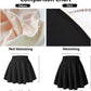 Women'S plus Size Mini Skater Skirt- Basic Versatile High Waisted Flared Casual Stretchy Skirts