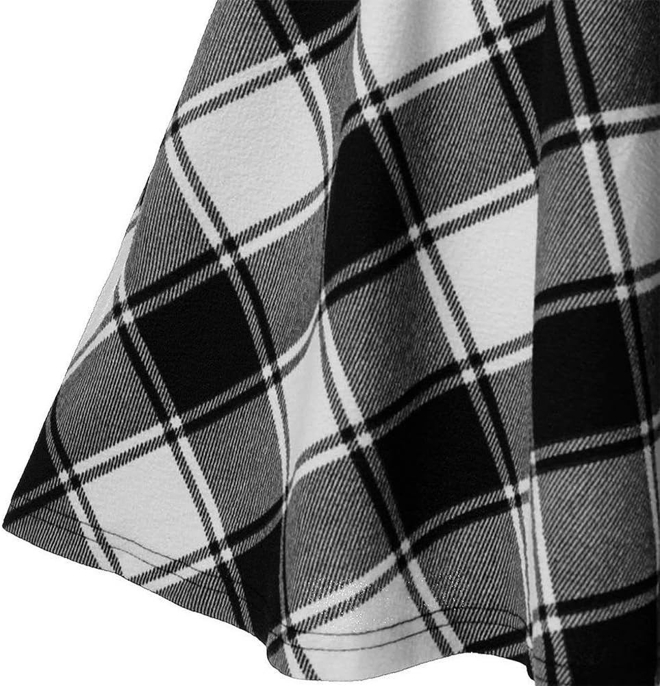 Gothic Plaid Mini Skirts for Women Short High Waist Plaid Skirts