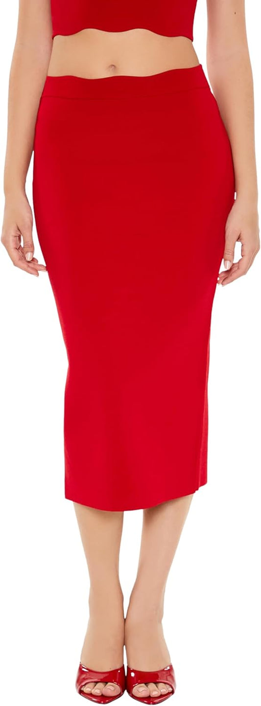 Women'S Sweater-Knit Midi Skirt