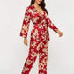 Women'S Silk Satin Pajamas Set 3 Pcs Floral Silky Pj Sets Sleepwear Cami Nightwear with Robe and Pant